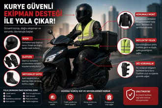 Koruyucu ekipman kullanımı, güvenli sürüş ve motosiklet kontrolleri moto kuryelerin en önemli sorumlulukları arasında yer alır.